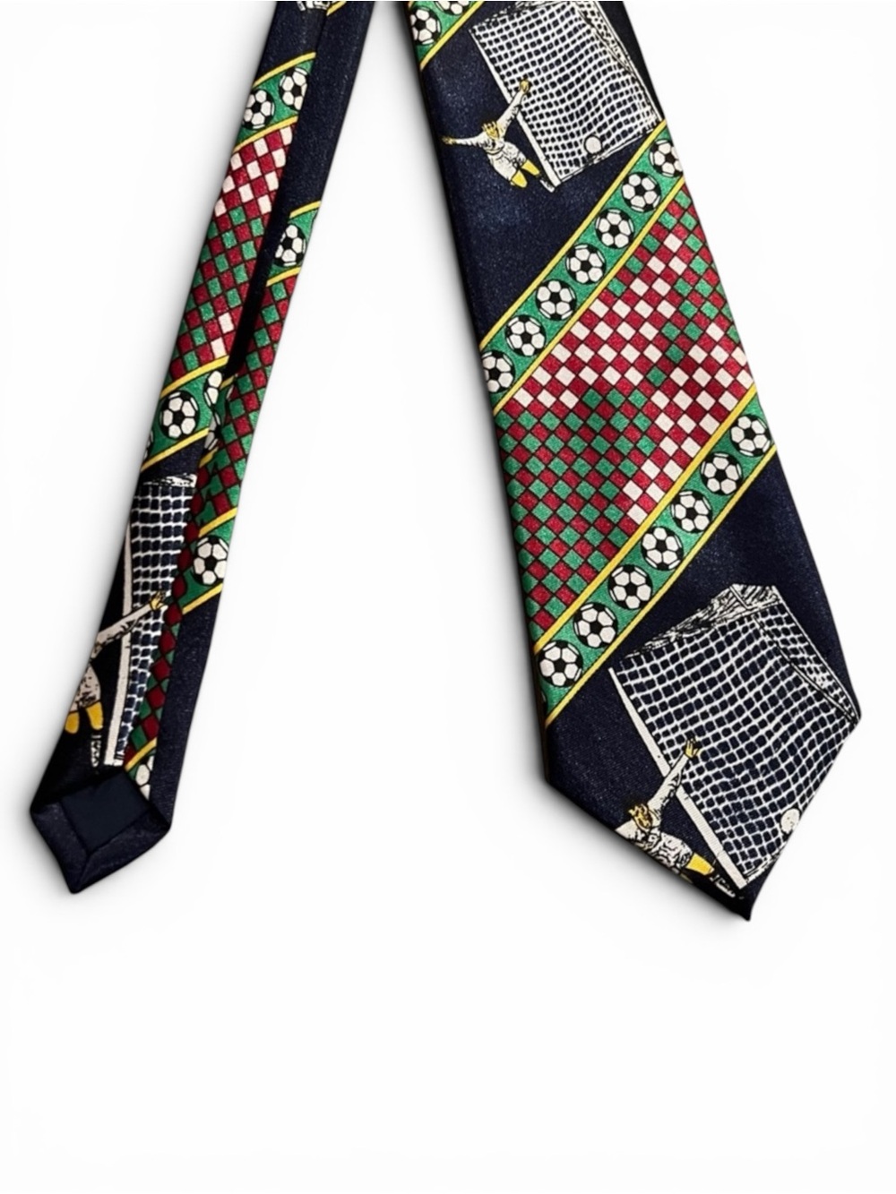 Vintage Soccer Futbol Goalie Silk World Cup Neck Tie